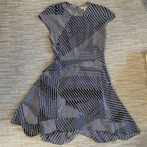 Juicy Couture Geometric Print Silk Dress